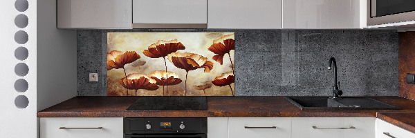 Panel para cocina Amapolas