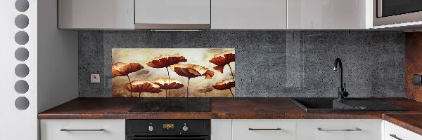 Panel para cocina Amapolas