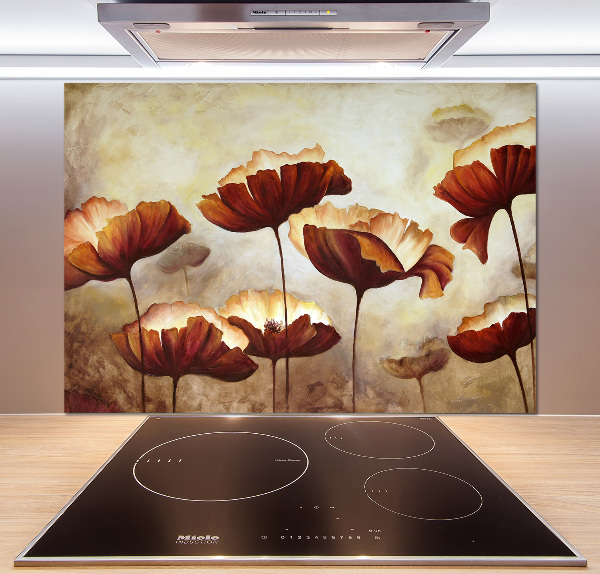 Panel para cocina Amapolas