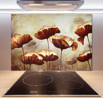 Panel para cocina Amapolas
