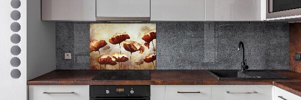 Panel para cocina Amapolas