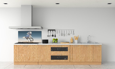 Panel para cocina Un caballo blanco galopando