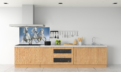 Salpicadero para cocina Caballos al galope