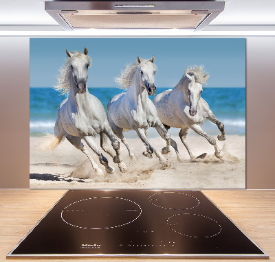 Panel de pared de cocina Playa de los caballos blancos