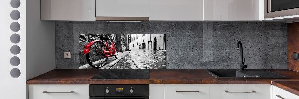 Panel antisalpicaduras Bicicleta roja