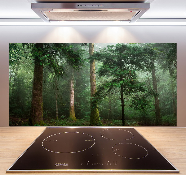 Panel para cocina Niebla en el bosque