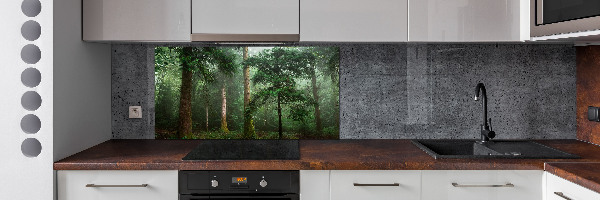 Panel para cocina Niebla en el bosque