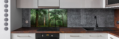 Panel para cocina Niebla en el bosque