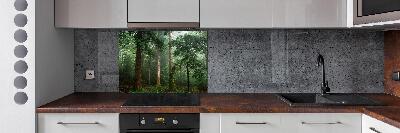 Panel para cocina Niebla en el bosque