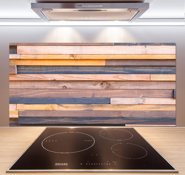 Salpicadero de cocina pared de madera