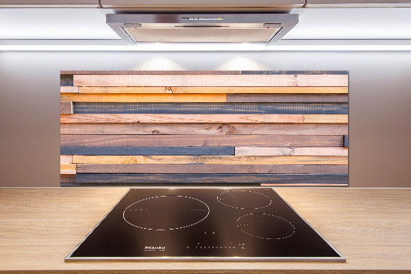 Salpicadero de cocina pared de madera