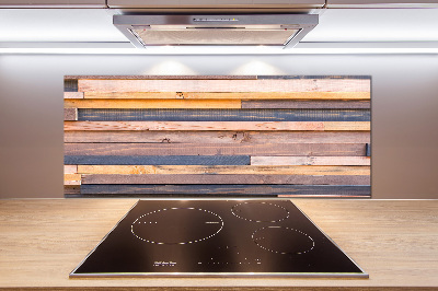 Salpicadero de cocina pared de madera