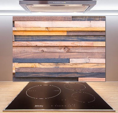 Salpicadero de cocina pared de madera