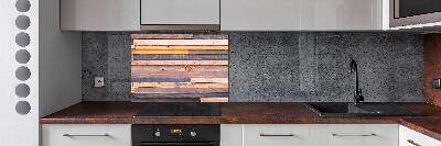 Salpicadero de cocina pared de madera
