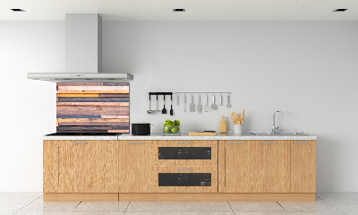 Salpicadero de cocina pared de madera