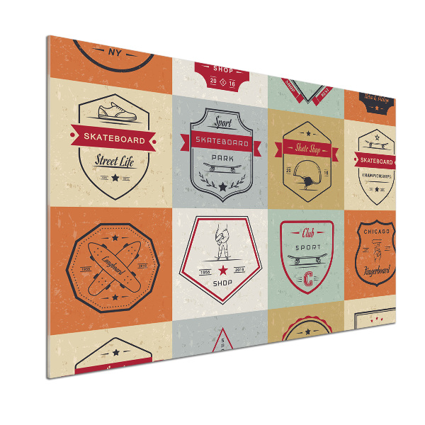 Panel antisalpicaduras Señales de patineta