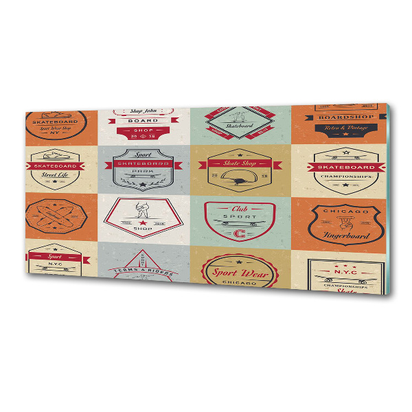 Panel antisalpicaduras Señales de patineta