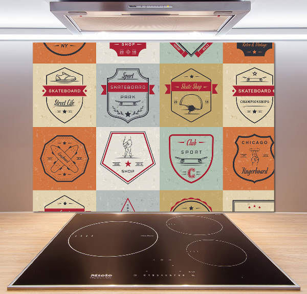 Panel do kuchni Deskorolka znaki