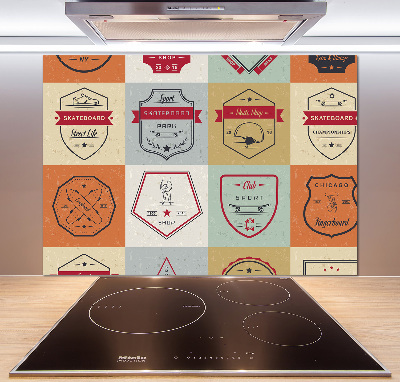 Panel do kuchni Deskorolka znaki