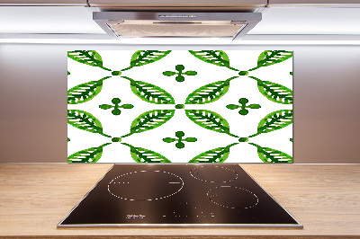 Panel para cocina hojas verdes