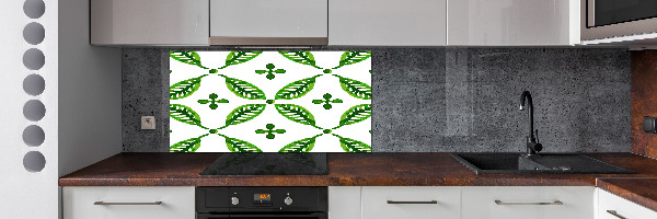 Panel para cocina hojas verdes