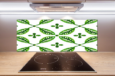 Panel para cocina hojas verdes