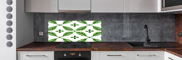 Panel para cocina hojas verdes