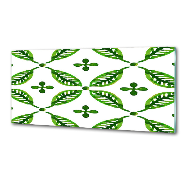 Panel para cocina hojas verdes
