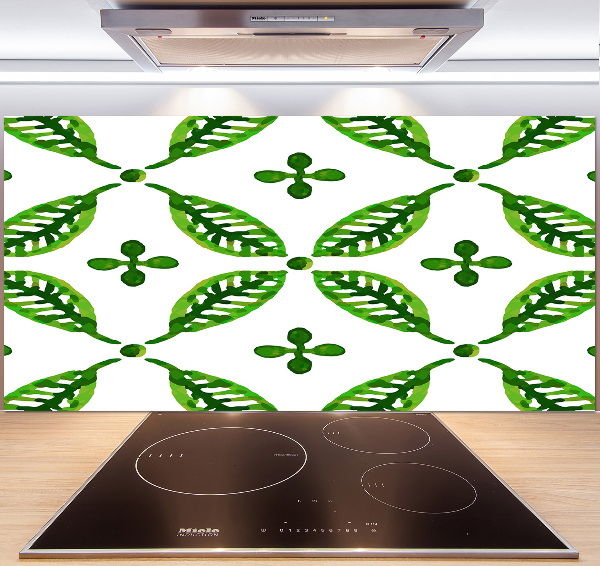 Panel para cocina hojas verdes