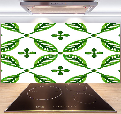 Panel para cocina hojas verdes