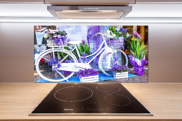 Panel para cocina Bicicleta blanca