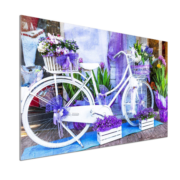 Panel para cocina Bicicleta blanca