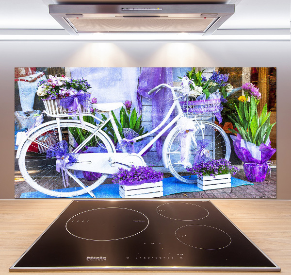 Panel para cocina Bicicleta blanca