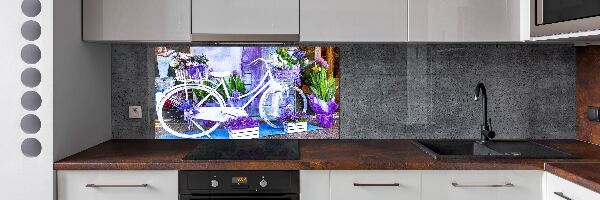 Panel para cocina Bicicleta blanca
