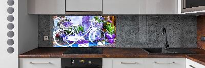 Panel dekor szkło Biały rower