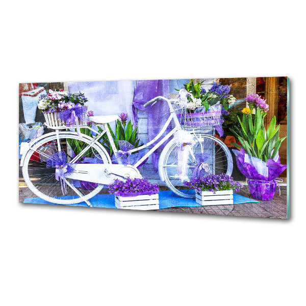 Panel para cocina Bicicleta blanca