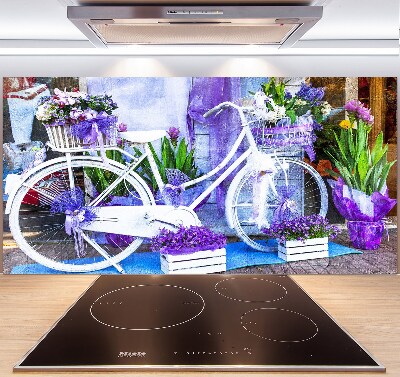 Panel para cocina Bicicleta blanca