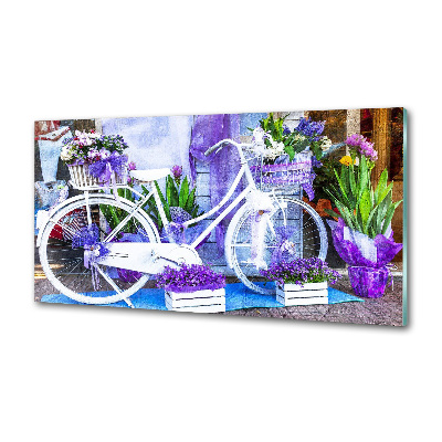 Panel para cocina Bicicleta blanca