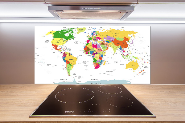 Panel para cocina Mapa del mundo