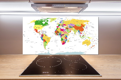 Panel para cocina Mapa del mundo