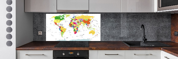 Panel para cocina Mapa del mundo