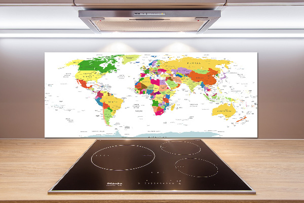 Panel para cocina Mapa del mundo