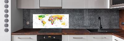 Panel para cocina Mapa del mundo