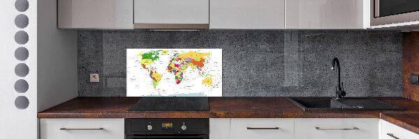Panel para cocina Mapa del mundo