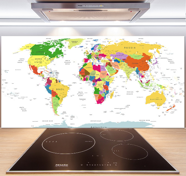 Panel para cocina Mapa del mundo