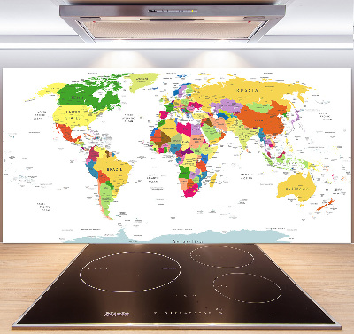 Panel para cocina Mapa del mundo