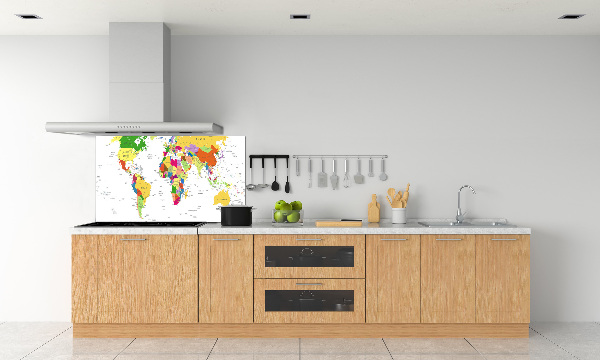 Panel para cocina Mapa del mundo