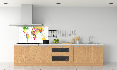 Panel para cocina Mapa del mundo