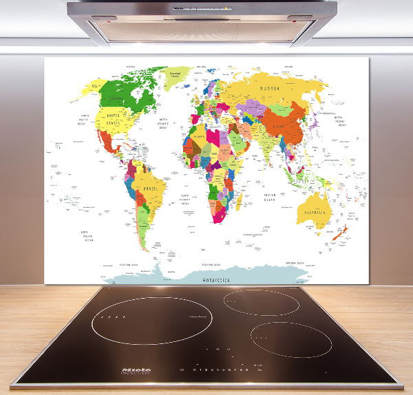 Panel para cocina Mapa del mundo