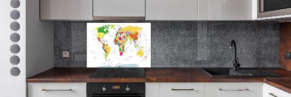 Panel para cocina Mapa del mundo